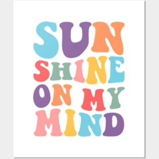 Sunshine On My Mind Retro Summer Vacation Posters and Art